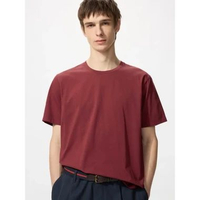 Uniqlo SUPIMA Cotton T-Shirt Kaos Pria Lengan Pendek 17 RED XL