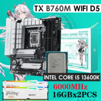 Intel Core i5 13600K Processor ASUS TX GAMING B760M WIFI DDR5 LGA 1700 Motherboard Kingston 6000MHz 16GBx2PCS RGB Memory Kit