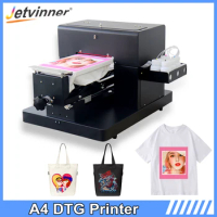Jetvinner DTG T shirt Printing Machine A4 Size DTG Printer 6 Colors Flatbed Printer For Clothes A4 DTG T shirt Printer