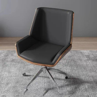Modern Simple Design Office Chair Black PU Leather Computer Boss Study Home Office Chair Work Silla Escritorio Office Furniture