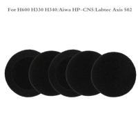5Pairs 60mm/2.4" Replacement Foam Earpads Cushion For Logitech H600 H330 H340/Aiwa HP-CN5/Labtec Axis 502 headset Black