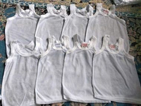 Singlet Kaos Sangsang Putih Rib putih Polly Isi 6PCS Lembut Adem Berkualitas 11-12Y
