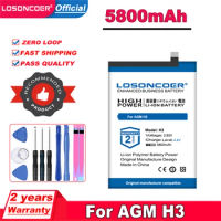 LOSONCOER 5800mAh Battery For AGM H3