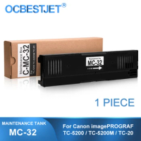1 MC-32 MC 32 MC32 Maintenance Tank Cartridge For Canon TC-5200 TC-5200M TC-20 Printer with One Time Chip