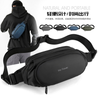 2022新款腰包男士韓版簡約胸包戶外運動斜挎包防潑水潮機能手機包