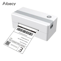 Aibecy Adjustable RP421 Shipping Label Printer USB Desktop Thermal Label Printer Commercial Direct Thermal Label Maker 110mm