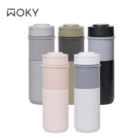 WOKY沃廚 JIN真瓷系列-陶瓷環保提手杯500ML(5款任選)
