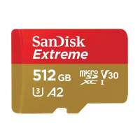 【SanDisk 晟碟】512GB 190MB/s Extreme microSDXC U3 V30 A2 記憶卡(平輸)