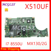 X510UF I7 8550U CPU Mainboard For Asus X510UQ X510UR X510UN X510UNR X510UQR S510UN S510U X510UF Laptop Motherboard Used