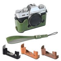Leather Half Case for FUJI X-T30 X-T20 X-T10 Camera FUJIFILM Grip with Strap