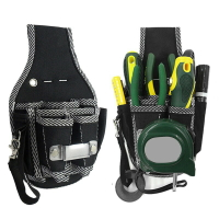 黑色插套維修腰包 腰掛式工具袋 電工簡式腰包