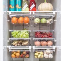 Fridge Drawer Hanging Transparent Fridge Organiser Fridge Freeze Fridge Box For Freezer, Kitchen, Wo