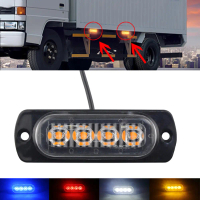 ไฟข้างรถบรรทุก LED 4 ชิ้น ไฟหน้าป้ายบั้ง (Grill Beacon Lamp) 4W 480lm ระบายความร้อนเร็ว