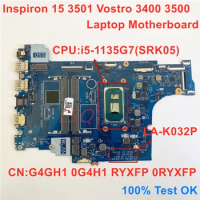 LA-K032P For Dell Inspiron 15 3501 Vostro 3400 3500 Laptop Motherboard With CPU i5-1135G7 CN G4GH1 RYXFP 100% Test OK