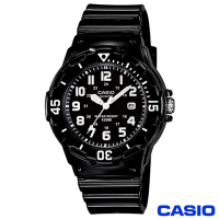 CASIO 卡西歐 新一代概念休閒錶 黑面黑帶/32mm LRW-200H-1B / 考試錶