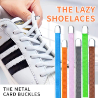 1 Pair No Tie Shoe laces Elastic Shoelaces Outdoor Leisure Sneakers Quick Safety Flat Shoelace Kids And Adult Unisex Lazy Laces