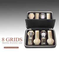 BerkahMall Jakarta Kotak Jam Tangan Travel Watch Case Display Box Bahan Kulit 8 Grid - L-001