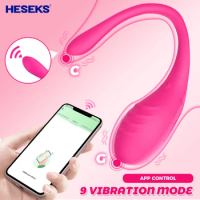 HESEKS Wireless Bluetooth G Spot Dildo Vibrator for Women APP Control Wearable Panties Vibrating Egg Sex Toys for Adults