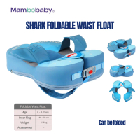 Mambobaby Foldable Waist Float Shark Swim Trainer Pelampung Bayi Renang Anak
