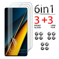 6in1 Anti-Scratch Camera Lens Protective Glass For Xiaomi Poco X6 Pro Clear hydrogel film pocophone X6pro X 6pro 6.67 inches