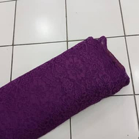 Kain Brokat Katun Lace Bahan Brukat UntukKebaya Dress 2 METER UNGU TUA