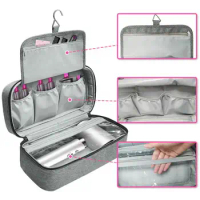 Portable Hair Dryer Case Large Capacity Hair Curler Bag Double-Layer for Shark Flexstyle/Dyson Airwrap for Makeup Beauty