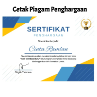 Piagam Custom I Piagam Penghargaan Sertifikat Cetak Piagam Penghargaan dengan Foto dan Data Khusus u