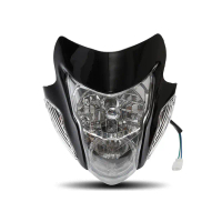 Off-Road Street Racing Motorcycle Modified Ghost Face Headlight Universal Front Headlight Cover Ghos
