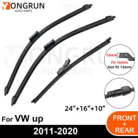 Car Windshield Windscreen Front Rear Wiper Blade Rubber Accessories For VW up 24" 16" 10" 2011 - 2015 2016 2017 2018 2019 2020