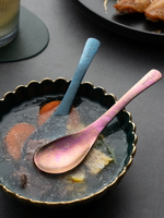 家用純鈦勺子食品級餐勺兒童飯勺創意餐具湯勺調羹湯匙