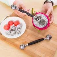 Melon Ball Scoop Fruit Spoon Ice Cream Sorbet Stainless Steel Double-end Cooking Tool Kitchen Accessories Gadgets