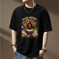 Cotton short-sleeved T-shirt and top, high-quality 4-way elastic, loose style, personalized printing