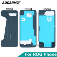 Aocarmo For ASUS ROG Phone II 2 3 5 Back Battery Cover Adhesive ROG2 ZS660KL ROG3 ZS661KS ROG5 ZS673KS Rear Door Sticker