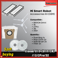 For Xiaomi Robot Vacuum Cleaner Omni B101CN  X10+   1S  2 Pro  3S  Robot Vacuum Accessories Dust Bag Mop Cloth