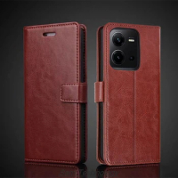 Card Holder Cover Case for Vivo X80 lite Pu Leather Flip Cover Retro Wallet Phone Case Vivo X80 lite Business Fundas Coque