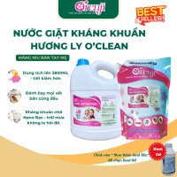 Nước giặt hương hoa Ly Oclean 3,8L nhanh sạch, an toàn cho da, thân thiện môi trường, kháng khuẩn