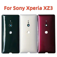 Original Ceramics Glass for Sony Xperia XZ3 H9436 H9493 H8416 H9496 Back Battery Cover Rear Door Case Housing with Camera Lens