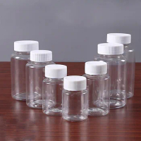 10PCS 15ml/20ml/30ml/100ml Plastic PET Clear Empty Seal Bottles Solid Powder Medicine Pill Vial Container Reagent Packing Bottle