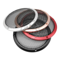 For 6.5" Inch Speaker Grill Conversion Net Cover Car Retrofitting Door Audio Decorative Circle Full Metal Mesh Grille 169mm