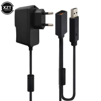 Black AC 100V-240V Power Supply EU/US Plug Adapter USB Charger For Microsoft For Xbox 360 XBOX 360 Kinect KI-NECT Kinect Sensor