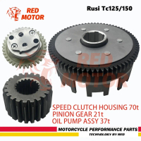 Cho Rusi Tc125 / 150 TMX 155 Vỏ ly hợp tốc độ 70t / bánh răng có răng 21t / bơm dầu 37t
