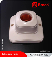 Fitting Plafon Oval Broco Cream 1211 Ceiling New