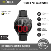 EGGEL TEMPO 4 PRO Smart Watch with Bluetooth Jam Tangan Pintar Wireless Call Health Monitor Sport Sm