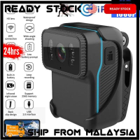 CS02 Kamera Aksi DVR/DV Wi‑Fi 1080p (FHD) mudah alih dengan klip badan, rakaman kitaran, kad TF dan