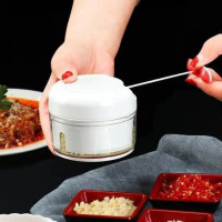 Chopper Blender Alat Penggiling Penghalus Bumbu Dapur Daging Cooper Tarik Manual Mini