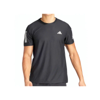 【adidas 愛迪達】OWN The Run 男款 黑白色 上衣 運動 訓練 健身 慢跑 吸濕排汗 反光 短袖 IN1500