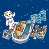 【跳潮JUMP WAVE】親子票1大1小-平日不限時★星際探險闖關氣墊主題樂園(享樂券)