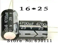 100 pcs 4700UF 25V Electrolytic Capacitors 25V4700UF 16X25mm