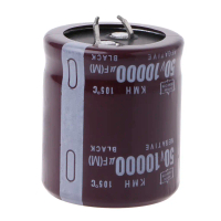Paparan Voltan Kapasitor Elektrolitik, 10000uF, 50V, 105 ° C, Snap Fit, untuk Kuasa