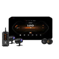 【CARSLAVE】M9Pro(6.25吋全觸控螢幕Carplay SONY鏡頭前後2K BSD盲點偵測 胎壓偵測 機車行車記錄器)